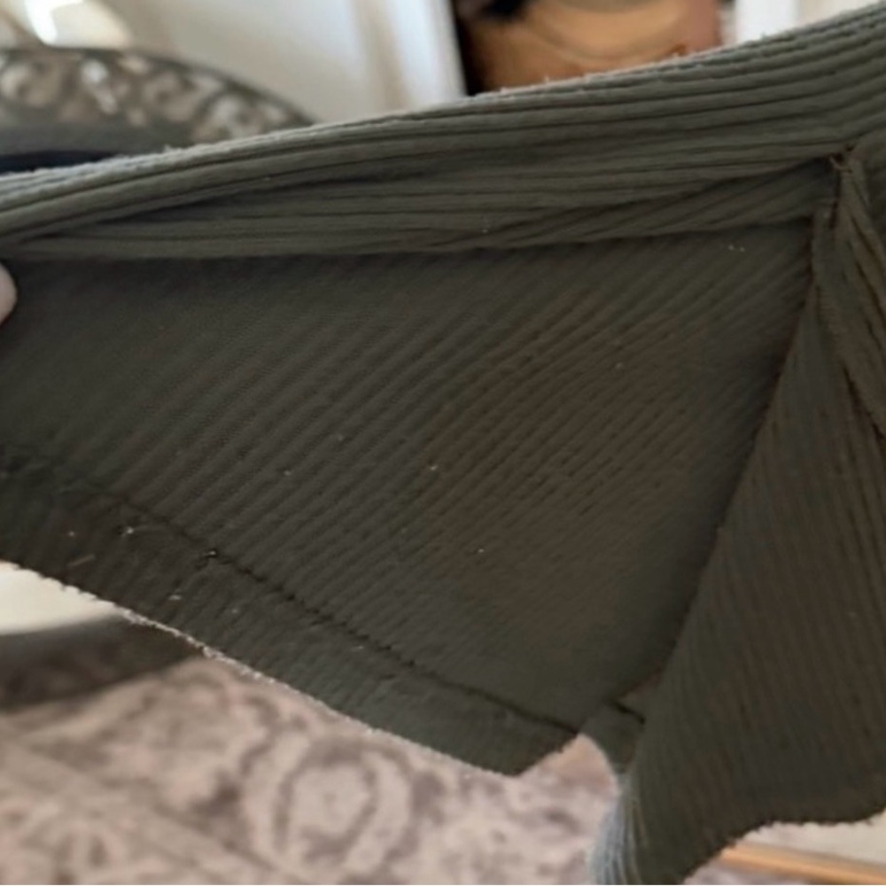 Olive Green Ribbed Two-Piece Set - Picture 7 of 7